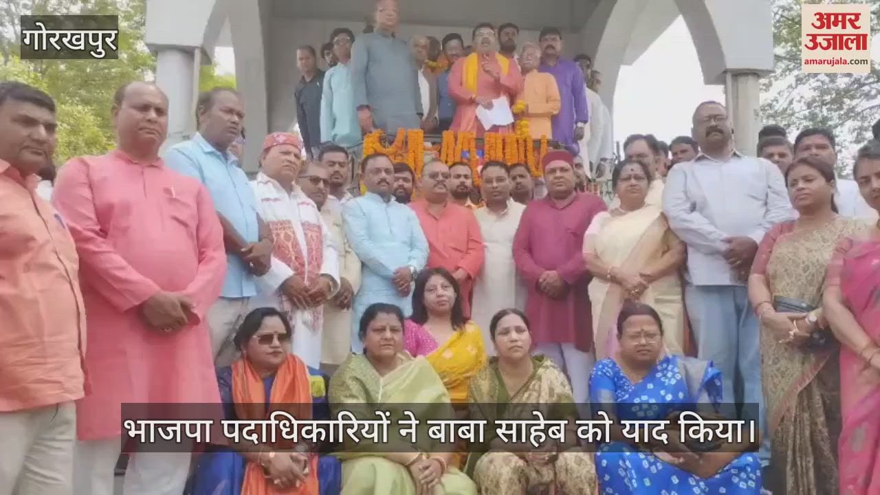 BJP workers celebrated Ambedkar's birth anniversary in Gorakhpur