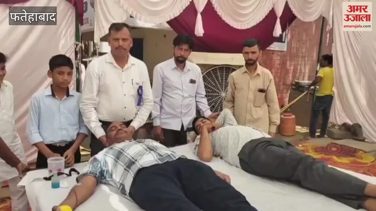 blood donation camp was organized at Tohana bus stand premises in Fatehabad on the birth anniversary of Baba Saheb Ambedkar