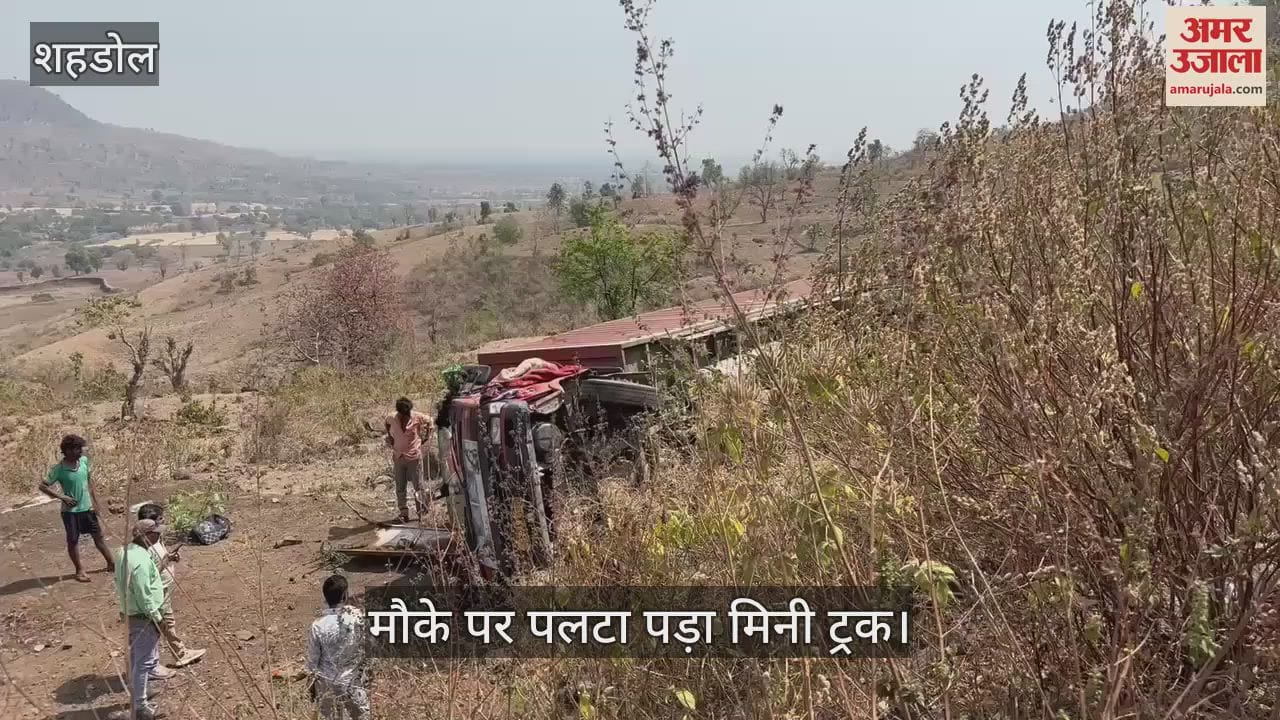 Uncontrolled mini truck fell into a ditch in Shahdol, driver and operator serious