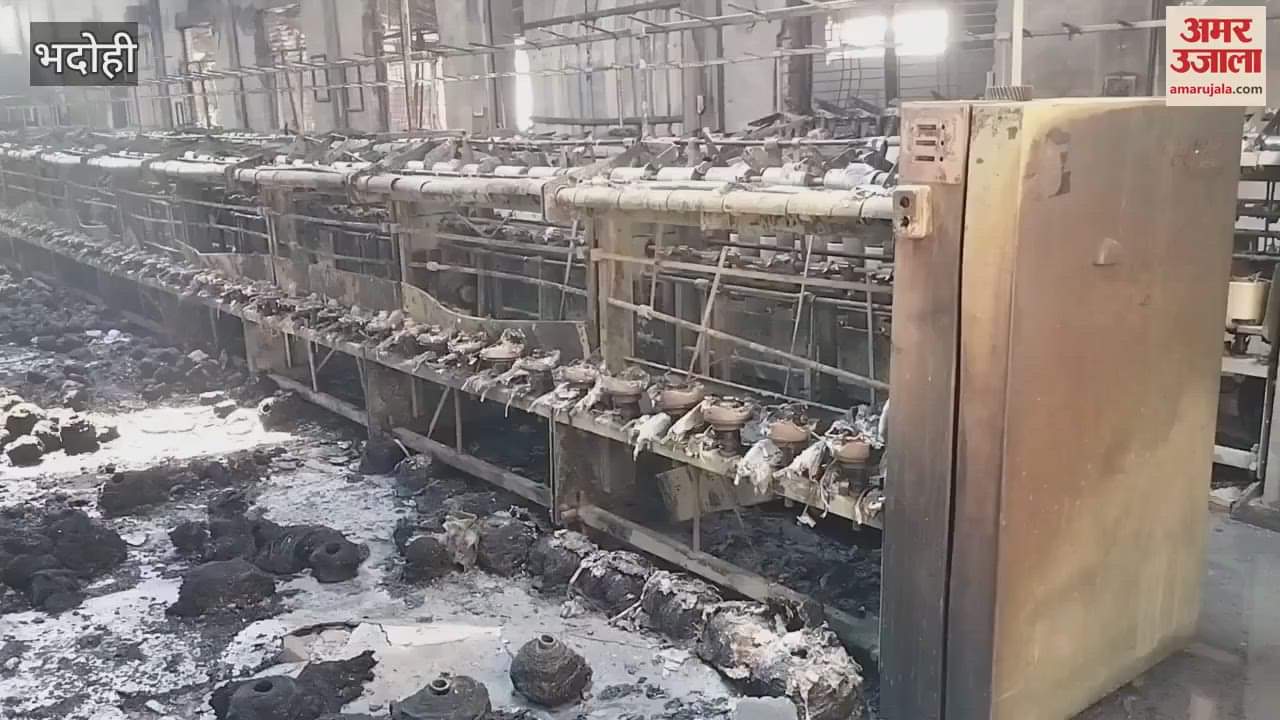 Cotton mill destroyed in Bhadohi Loss of Rs 8 crore due to fire