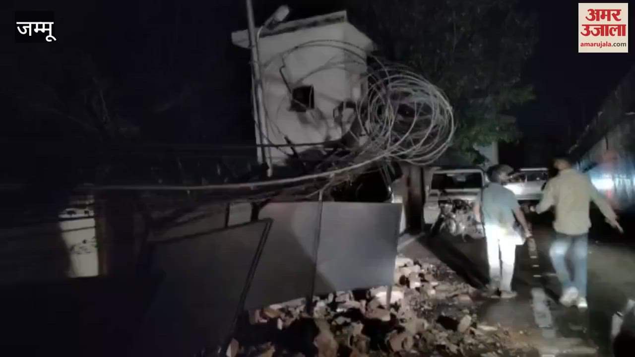 Heavy rain and storm caused the Secretariat's boundary wall to collapse, vehicles trapped in barbed wires
