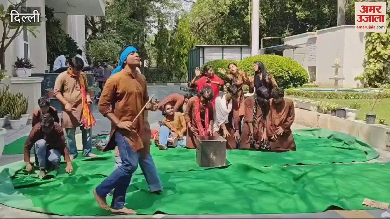Students performed a street play on the last day of the 'Media X' program in Delhi