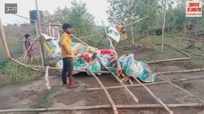 Heavy storm in subdivision Bangana area electricity board suffered loss of Rs 6 lakh