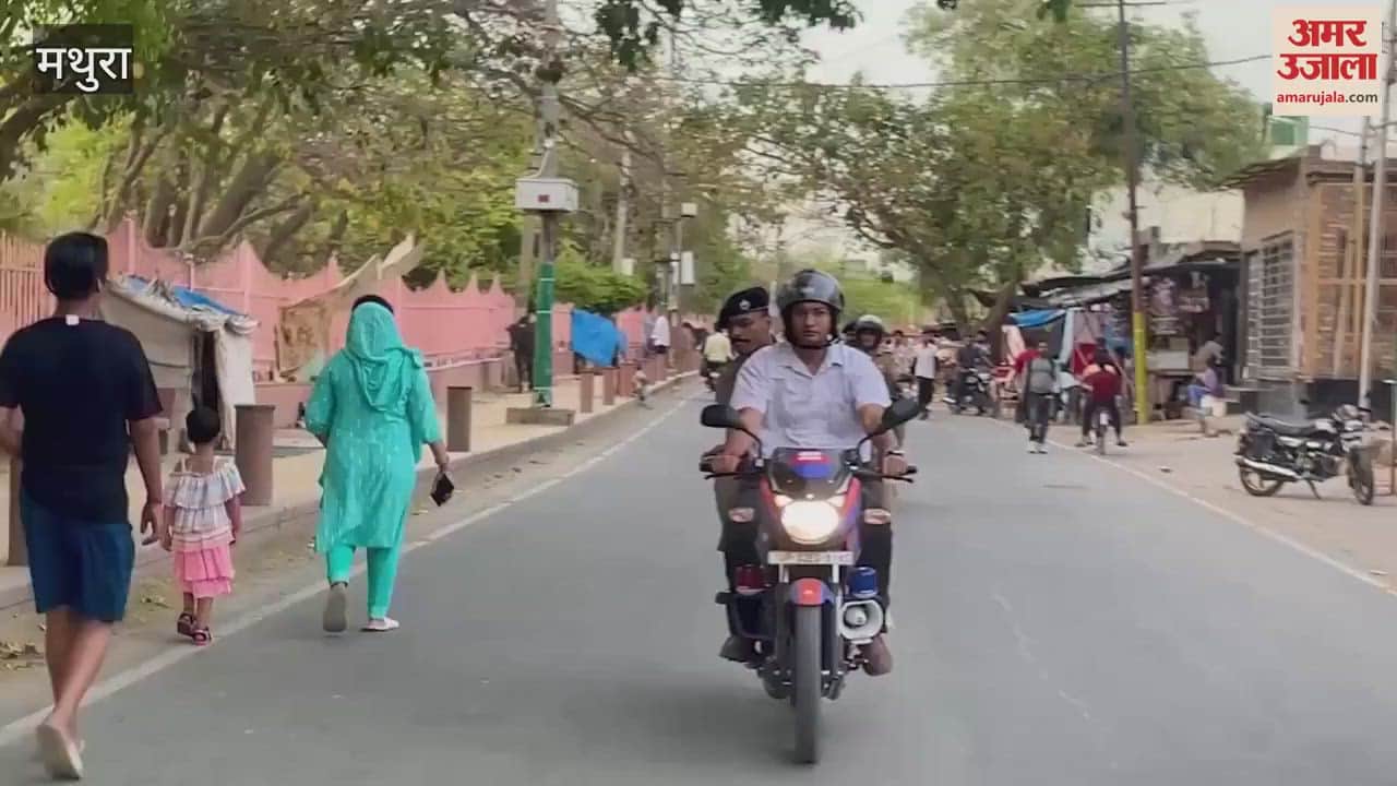 new SSP has won the hearts of the people of Mathura went out on a bike in scorching sun