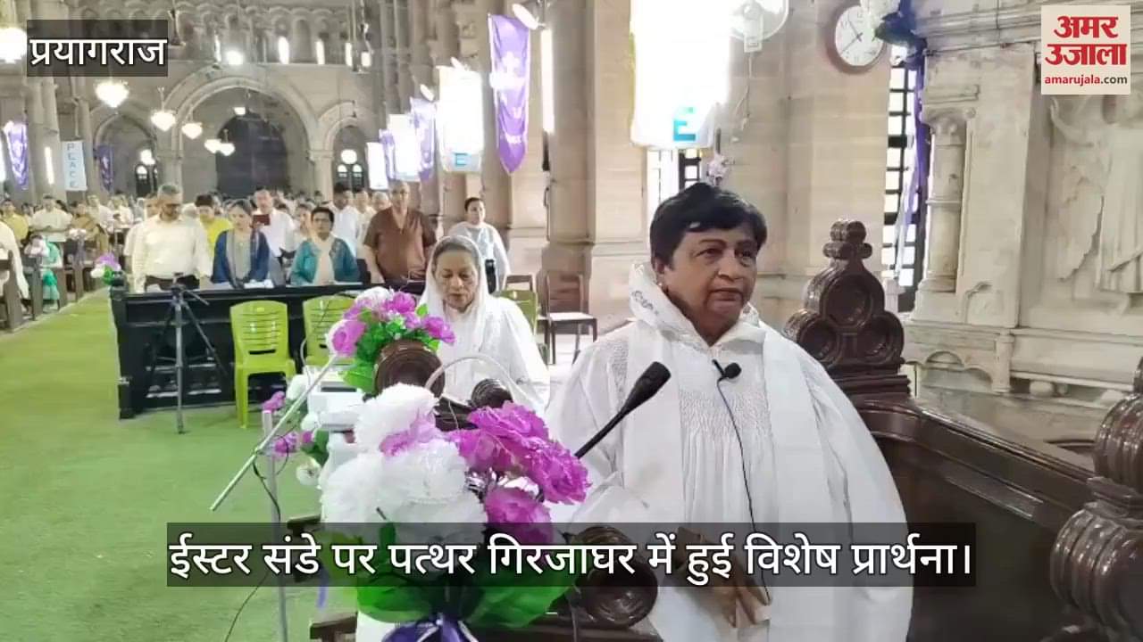 Special prayers were held in the stone church on Easter Sunday, people of the Christian community gathered