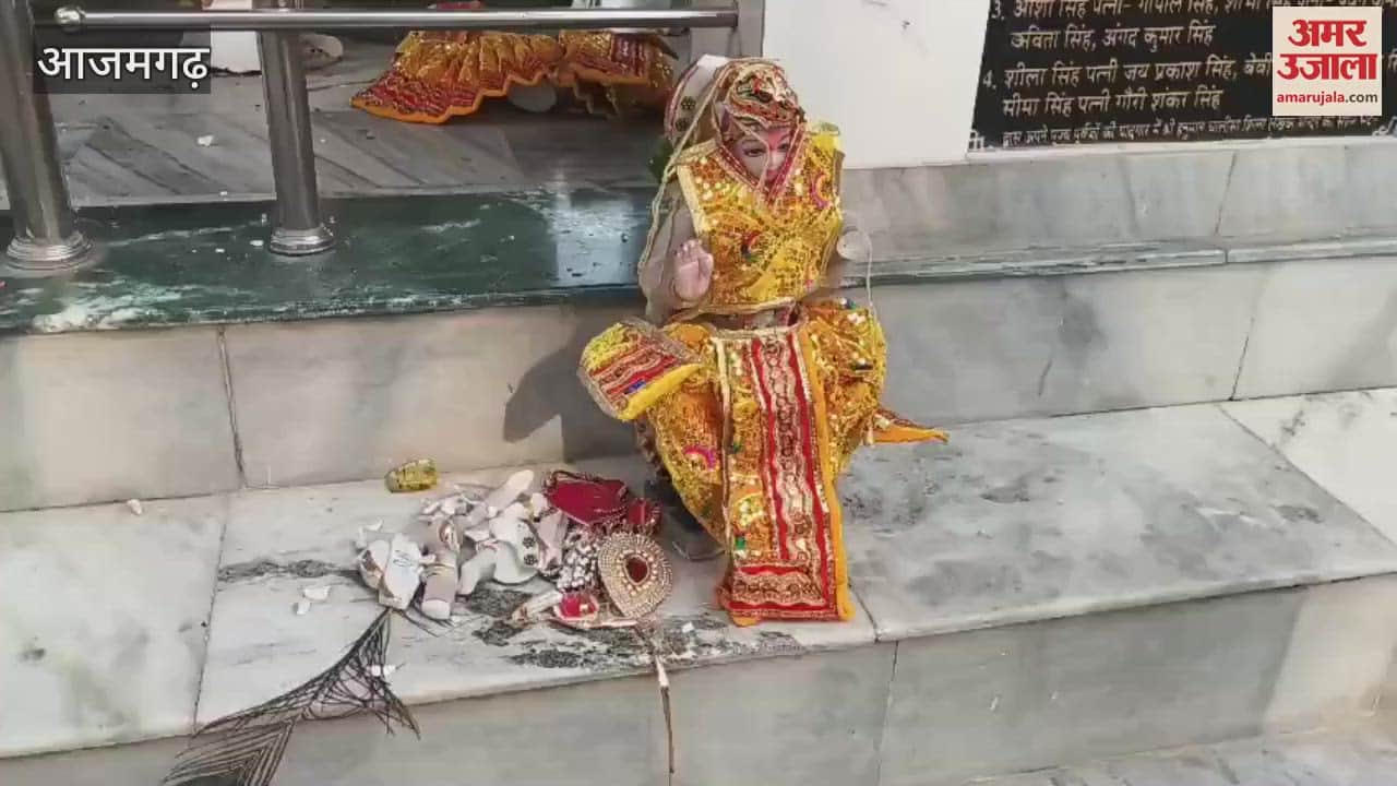 Idols of deities broken trident uprooted and devotees chased away police force deployed