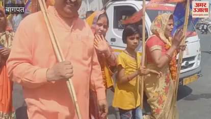 Baba Khatu Shyam's Nishan Yatra was taken out with great pomp in Baghpat