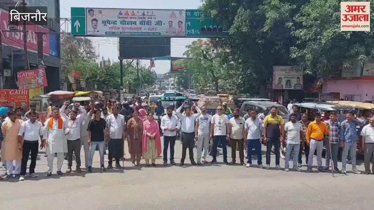 Pakistan's effigy burnt in Bijnor over Pahalgam attack, human chain formed