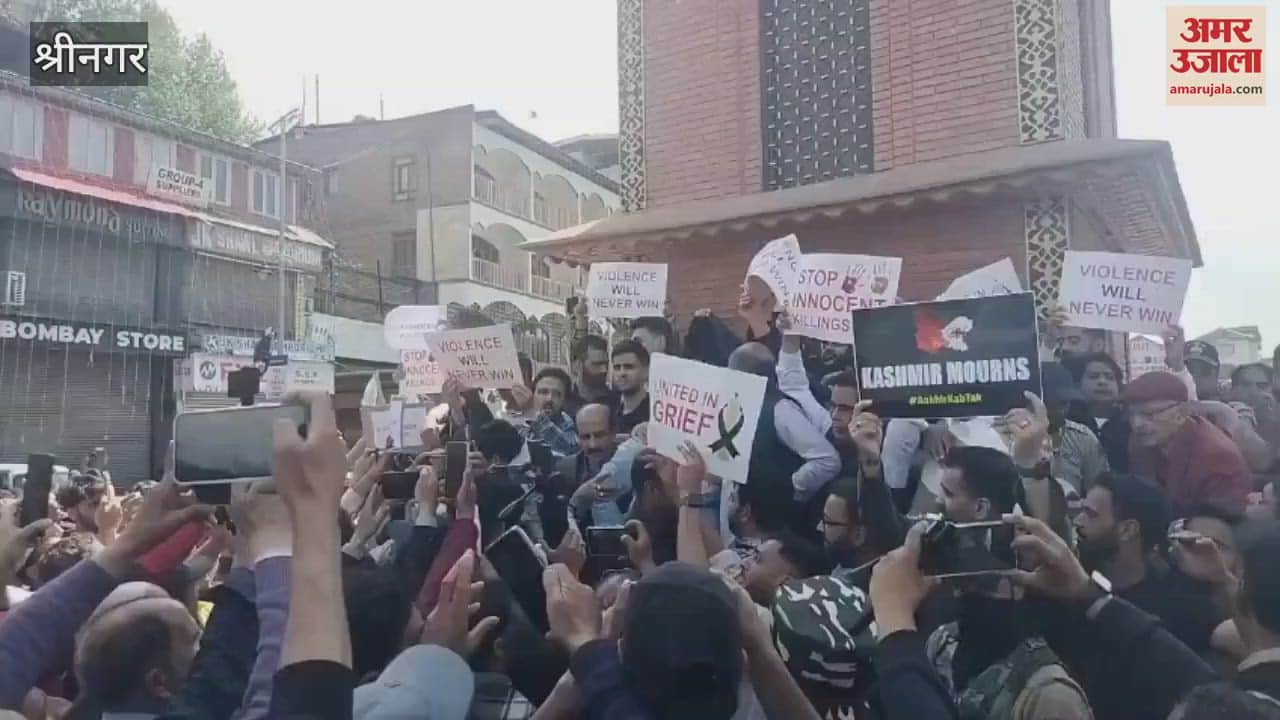 NC protest at Lal Chowk, sons of Nasir Aslam Wani and Omar Abdullah also joined