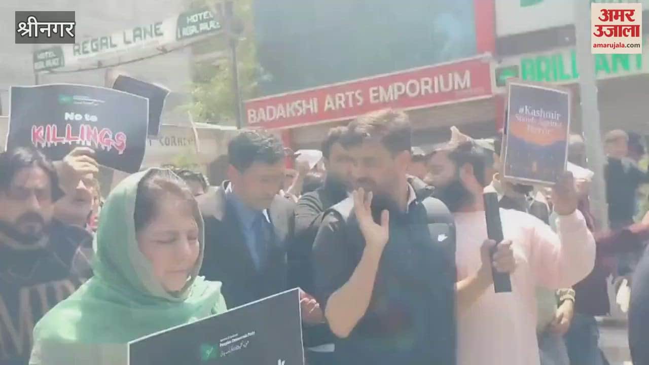 Mehbooba Mufti's protest march on the situation in Kashmir, Lal Chowk becomes the center of political activities