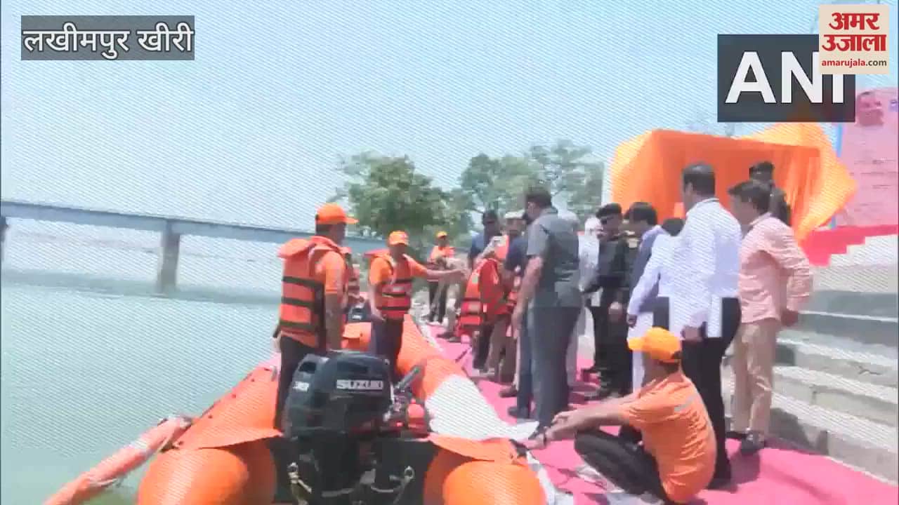 CM Yogi inspected the channelization work of Sharda river in Lakhimpur Kheri