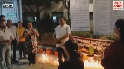 Residents protested by taking out a candle march in Greater Noida