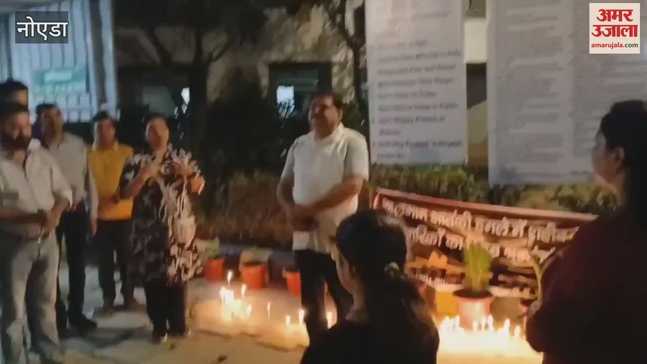 Residents protested by taking out a candle march in Greater Noida
