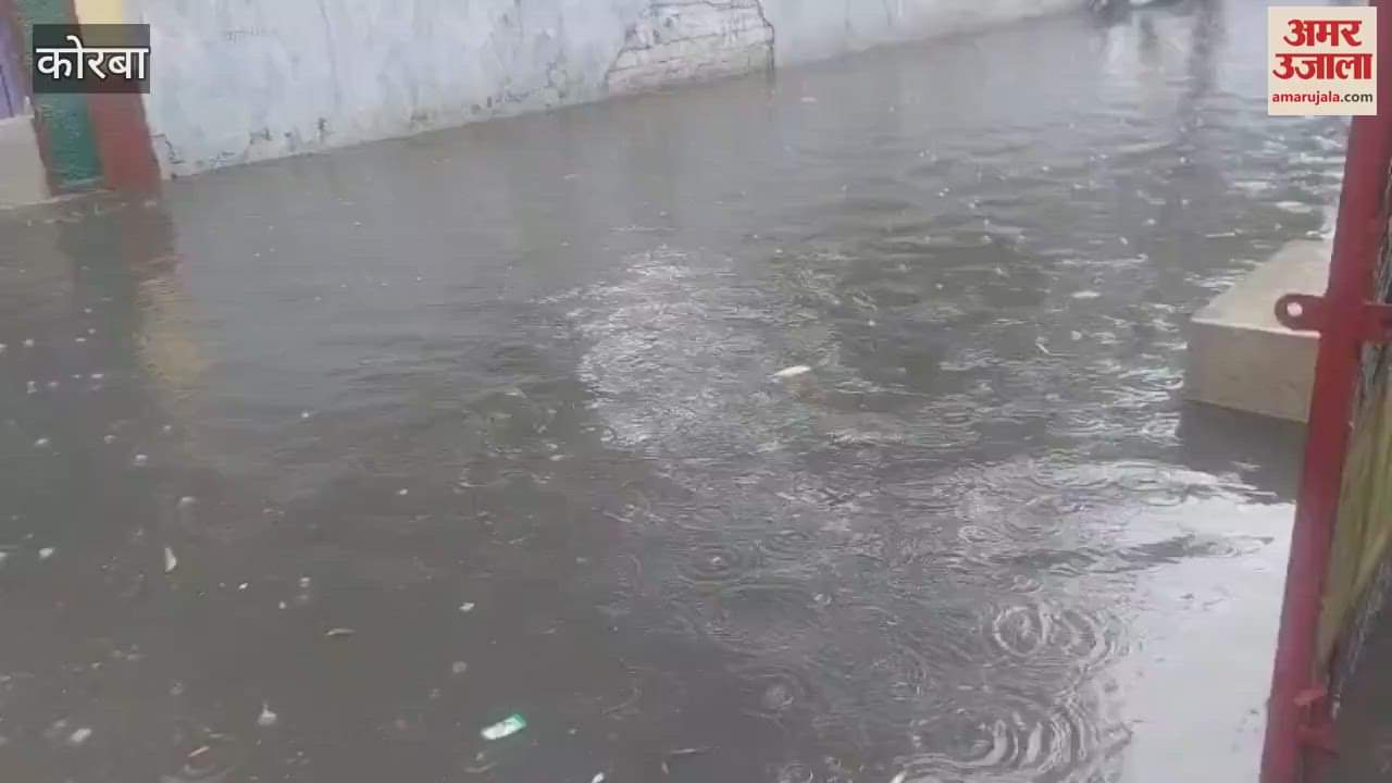 Heavy rain and hailstorm in Korba waterlogging on roads
