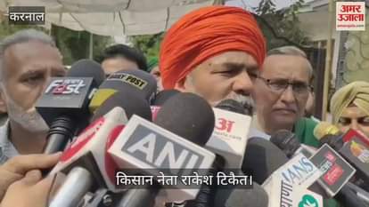 लेफ्टिनेंट विनय नरवाल के परिवार से मिले किसान नेता राकेश टिकैत