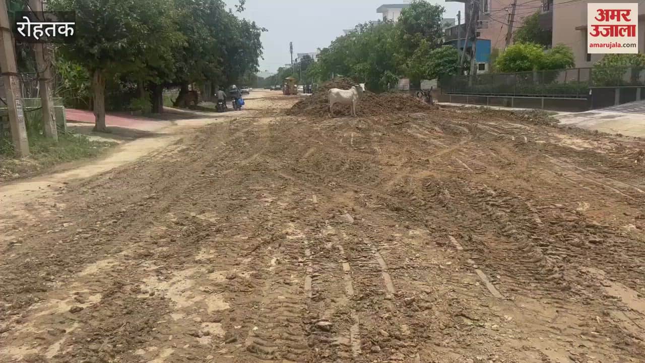 As soon as the CM was invited for tea in Rohtak, the dilapidated road started getting repaired
