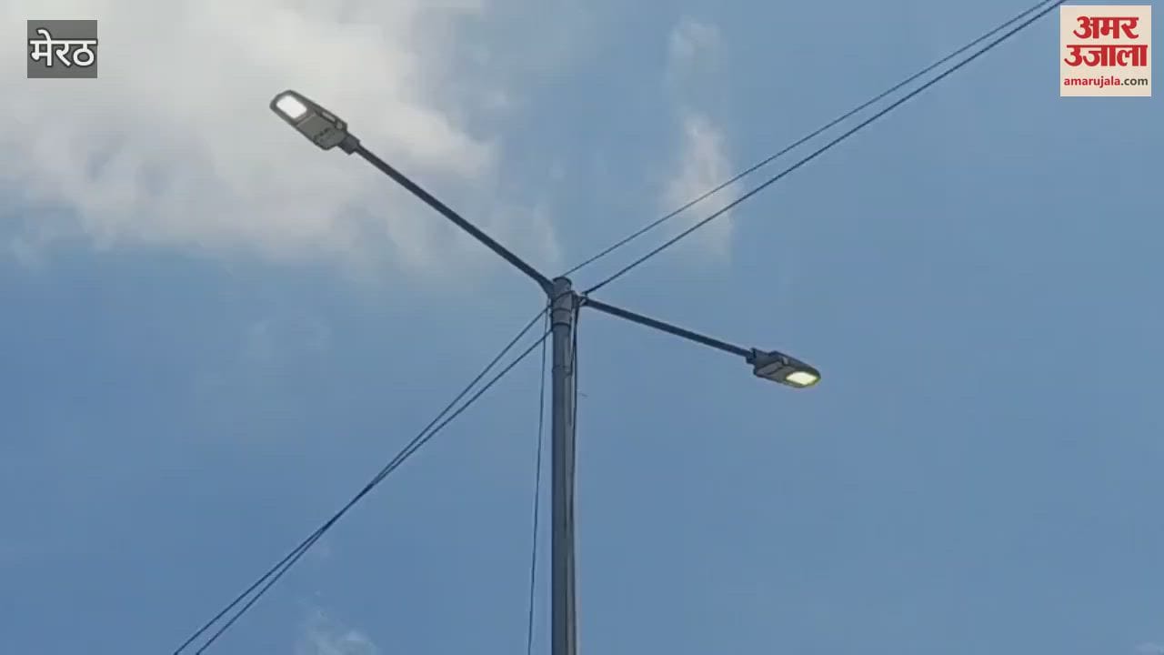 Meerut: City residents troubled by power cuts, street lights burning even in the afternoon right in front of CDO's residence