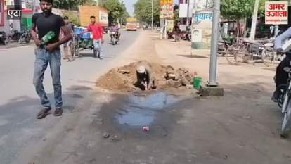 Jal Nigam started the work of repairing the pipeline