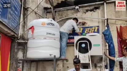 Una Water cooler with new technology installed in Jalandhar temple