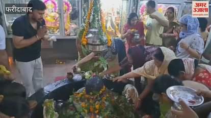 flood of devotees thronged the Shiva temples in Faridabad