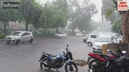 Heavy rain in Faridabad brought relief from heat