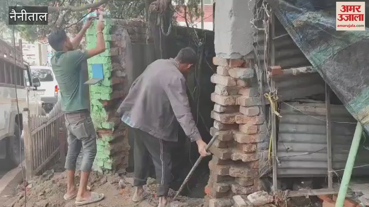 Work to remove encroachment from drains started in Mallital Nainital