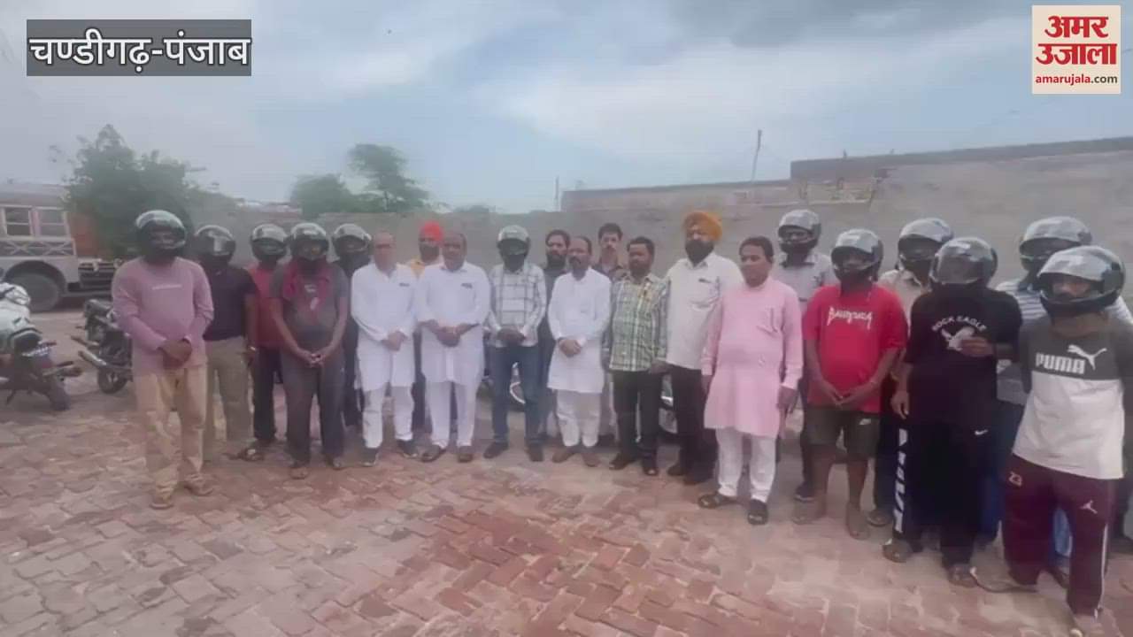 OBC chairman distributed helmets and T-shirts to people in Jalalabad
