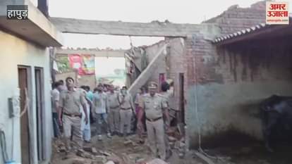roof of an under-construction house collapsed in Hapur