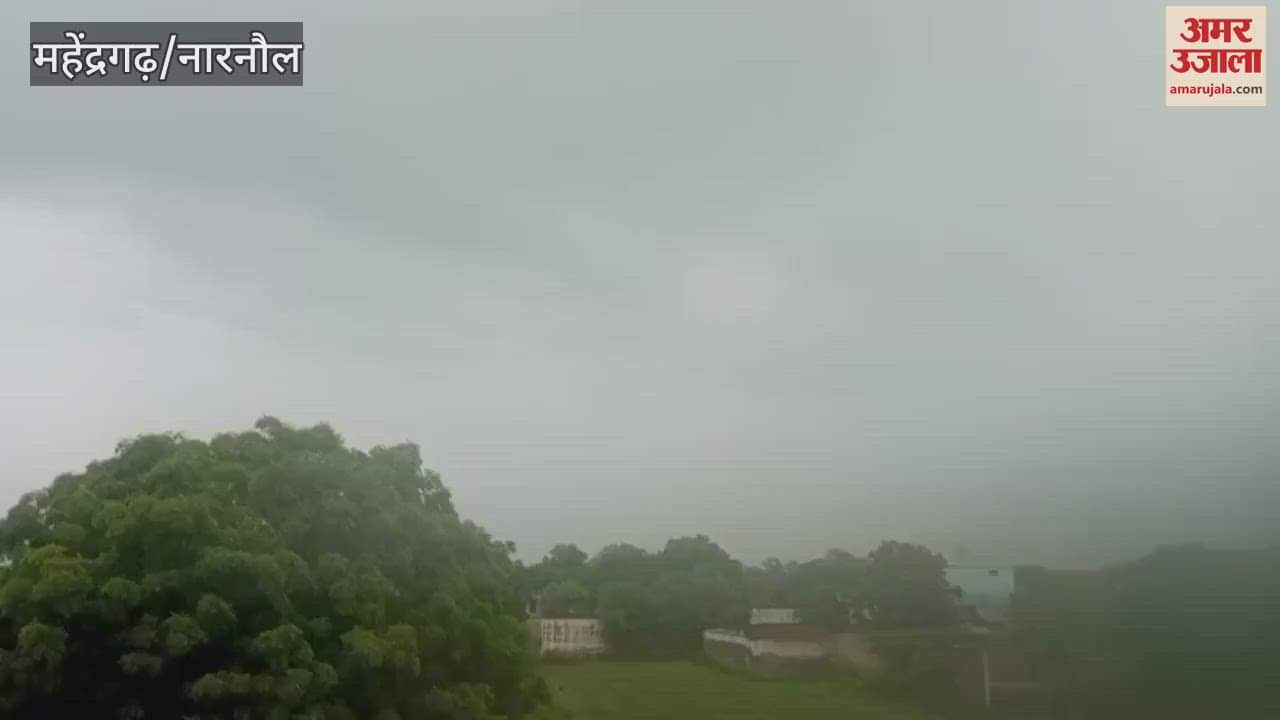 Light drizzle started in Narnaul with strong thunder