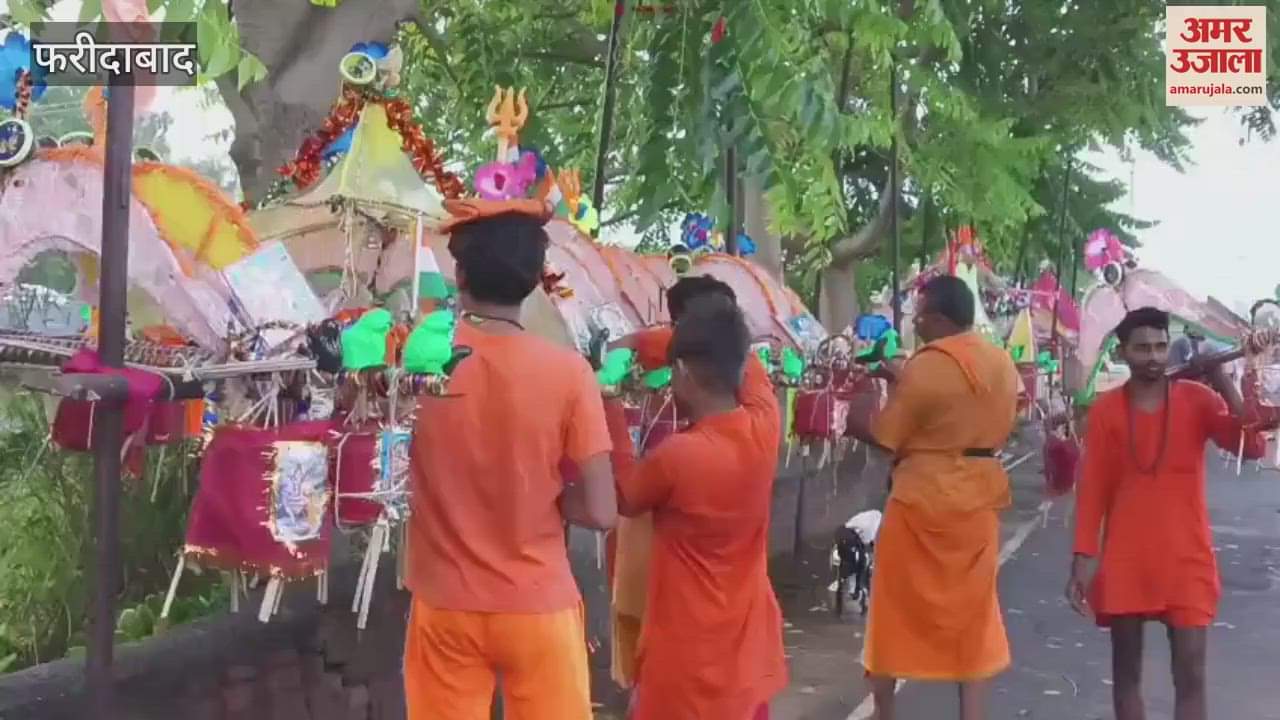 Festive atmosphere in Faridabad due to Kanwar Yatra