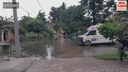 Water filled in government residential colonies due to rain, relief from heat