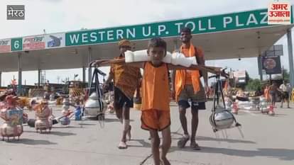 Meerut: The spirits of Bhole's devotees are not wavering even in the scorching sun, their steps are continuously moving forward