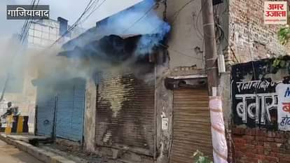 huge fire broke out in a shop at Hapur turn