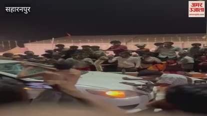 Kanwariyas Clash After Car Hits Devotee in Shahjahanpur, Car Vandalized