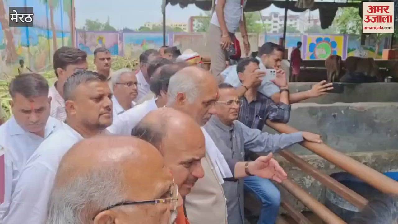 UP Livestock Minister Dharmpal Singh visits Kanha Upvan Gaushala, reprimands officials over cattle deaths