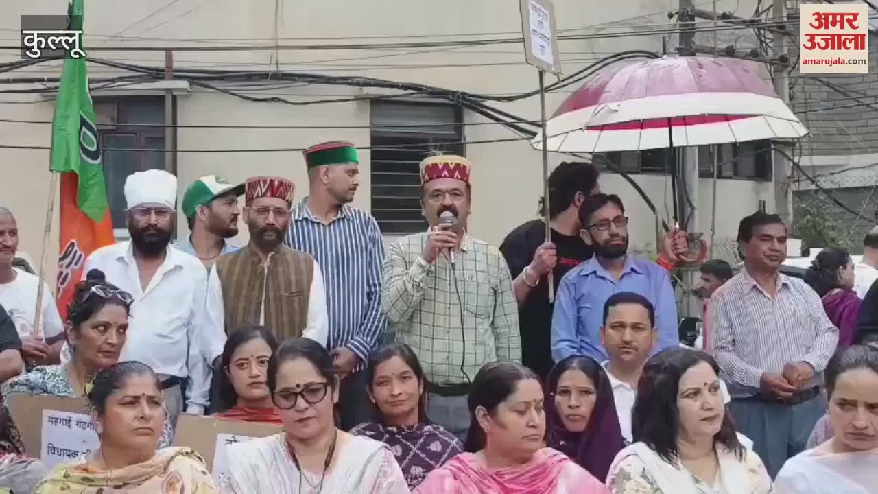 Kullu District BJP surrounded the government by protesting
