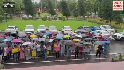 Nursing union protests at PGI Chandigarh