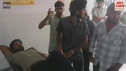 Meerut: A young man getting a shave at a barber shop in Mawana was attacked and injured