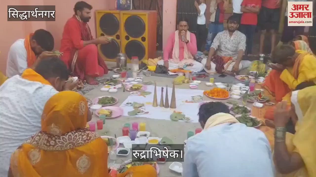 Devotees performed Rudra Abhishek in the month of Sawan
