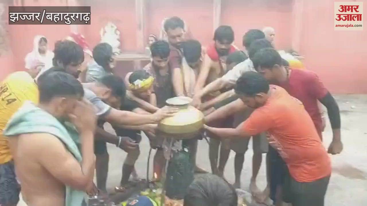 On Shivratri in Jhajjar, Shiv devotees performed Jalabhishek on Shivling