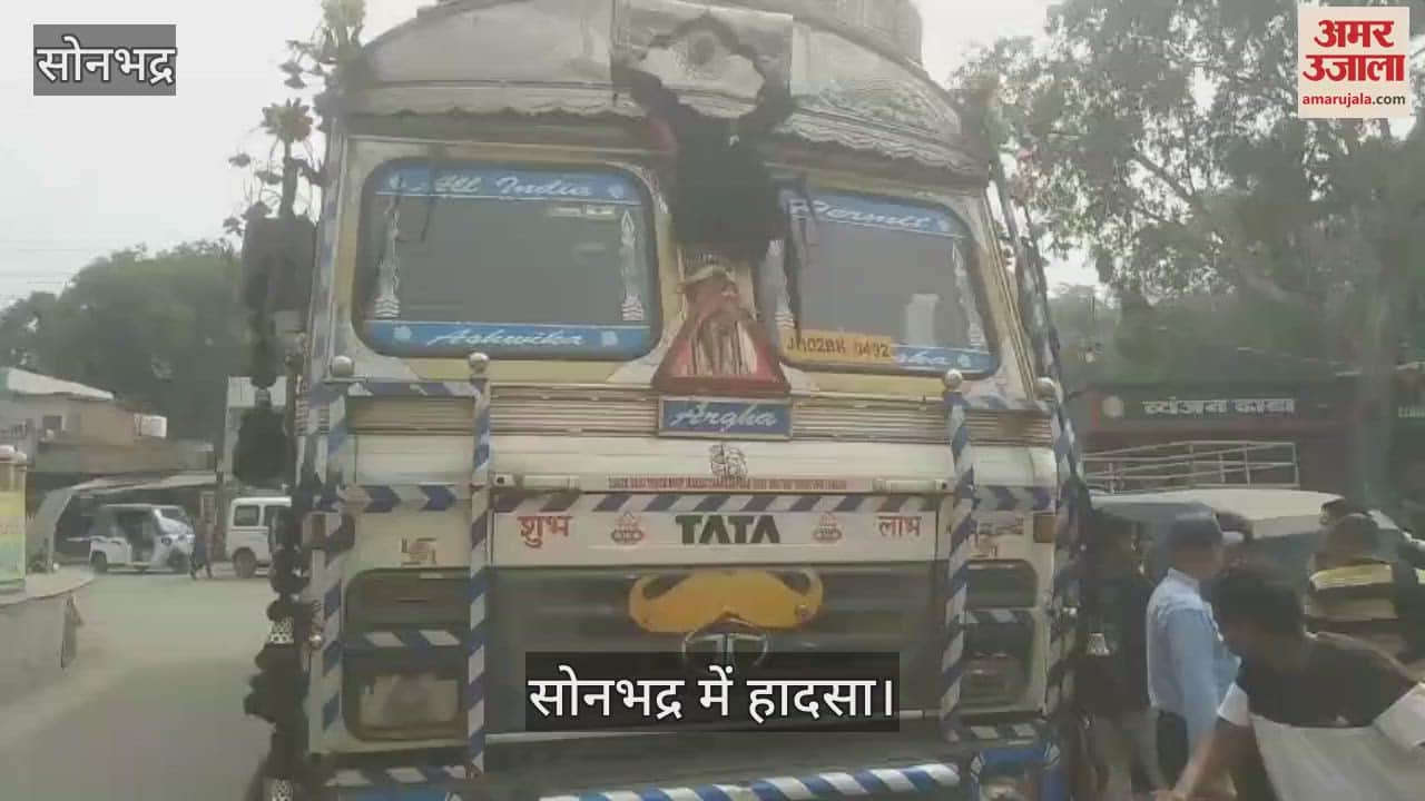 old woman crossing road crushed by truck and died in sonbhadra
