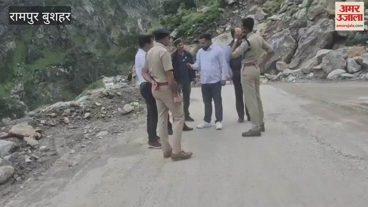 DC Kinnaur Dr Amit Kumar Sharma and SP Abhishek Shekhar inspected the main connecting roads