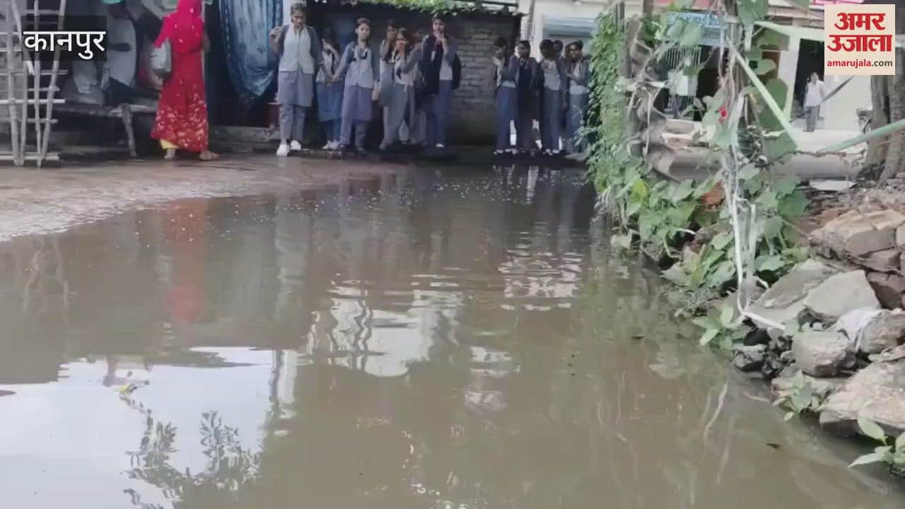 Dirty sewer water filled in front of Transport Nagar Oxford School