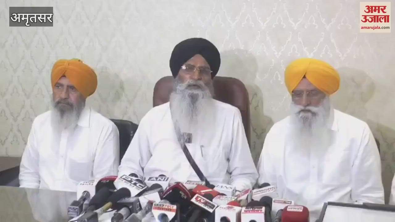 Press conference of SGPC President Harjinder Singh Dhami in Amritsar