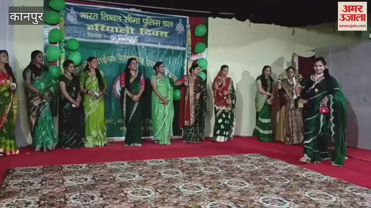 ITBP campus painted in the colors of Hariyali Teej