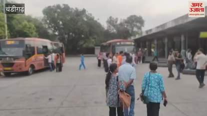 A huge crowd of students gathered in Chandigarh for CET exam