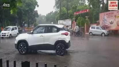 Rain: Heavy rain changed the weather in Meerut, there was a problem of waterlogging, but the faces of the farmers were happy