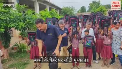 कानपुर के सरसौल में रोटरी क्लब की पहल, उषा पॉपुलर संस्थान में निःशुल्क बुक बैग वितरण