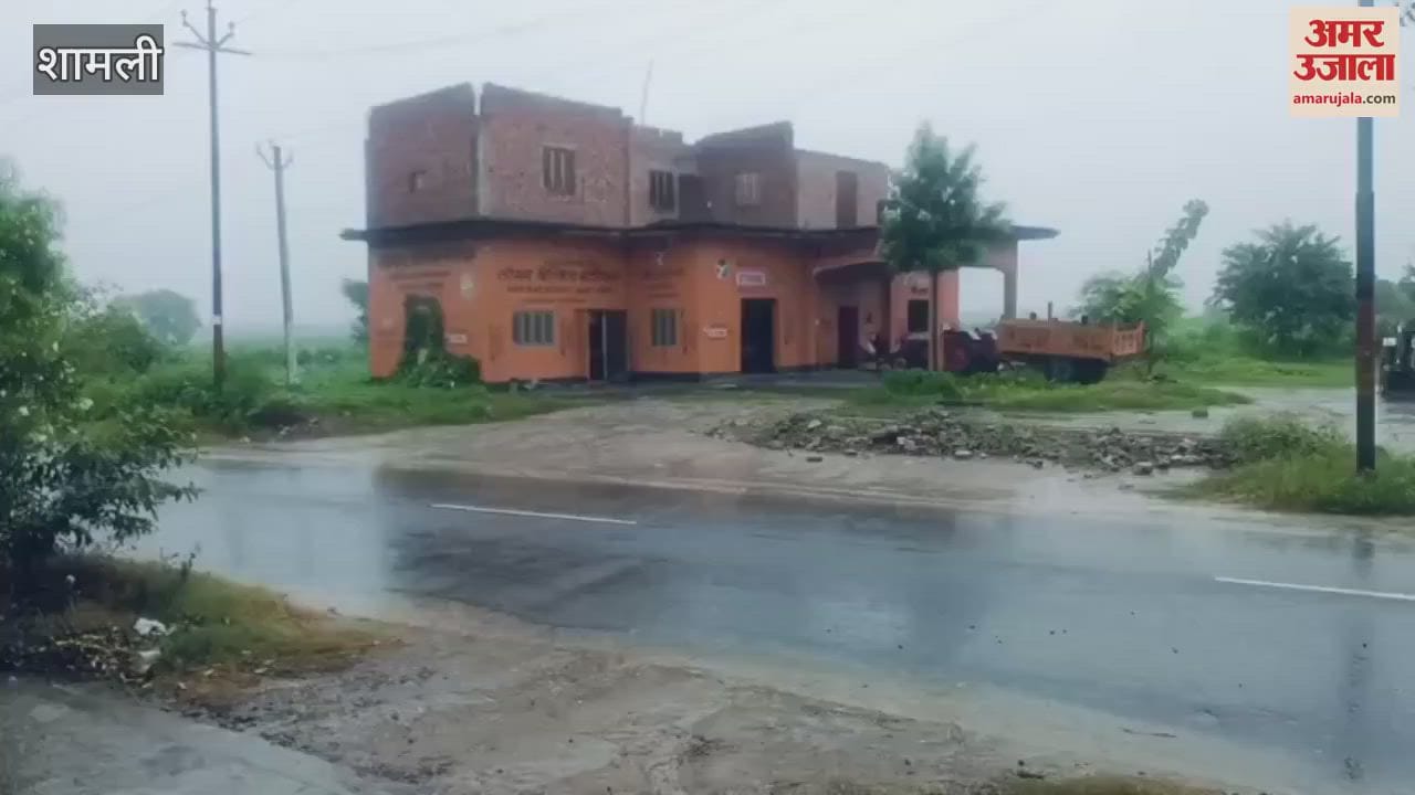 Light Rain in Shamli Brings Relief from Heat; Slows Down Vehicular Movement