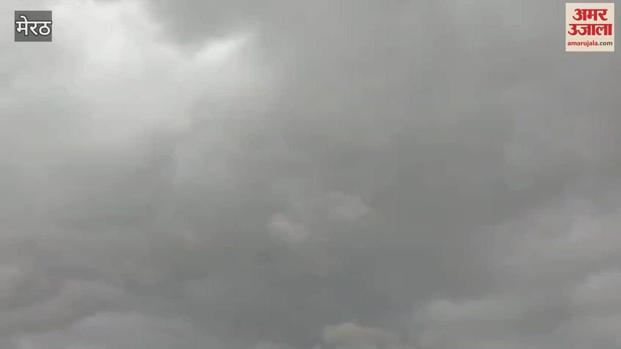 Meerut: Dark clouds covered the sky with strong winds, heavy rain started